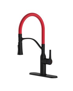 Kitchen Faucet - Retactable - Meda - Red/Black