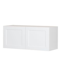 Wall Fridge Cabinet 2 Doors – Shaker - White - 33" x 14" x 12 1/2"