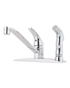 Kitchen Faucet - 1 Handle - With Side Sprayer - Polished Chrome Finish